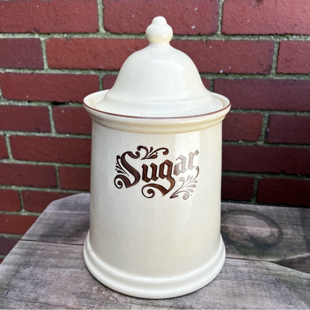 Vintage Pfaltzgraff Village Sugar Canister with Lid